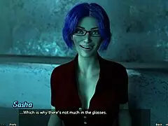 stranded in space, hot blue haired milf date night 😏