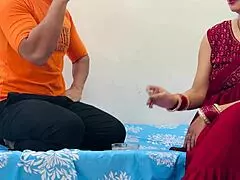 Cute Saree Bhabhi Gets Naughty with Her Devar for Rough and Hard Sex After Smoke with Her in Hindi