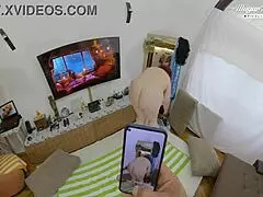 redhead bbw lady receives massage and fuck