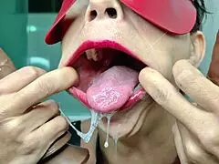Sexy masked milf takes rough anal insertions and squirts piss, humiliating her gaping whore ass