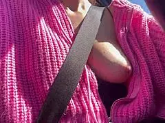 artemisia love flashes tits on car ride