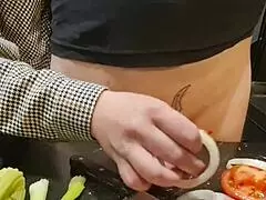 extreme dick torment in the kitchen, cooking cock episode one.