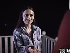 Petite redhead babe fucks big-tits blonde milf on their first date, tribbing wildly