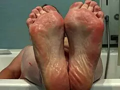 beautiful feet of my mature wife