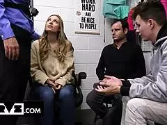 kenzie love gets her big tits covered in cum right in front of hubby and stepson