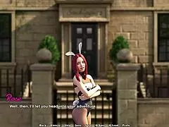 Law school roleplay unfolds with a cute redhead teen and milf in close-up kissing scenes