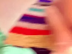 sitting on step brothers penis step sister cooled the heat of her pussy by jumping