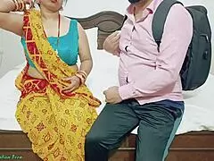 desi stepmom teaches stepson fucking at home