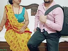 desi stepmom teaches stepson fucking at home