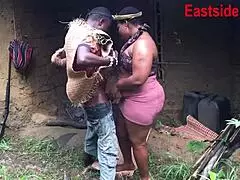 african forest queen gets fucked outdoor by the forest hunter