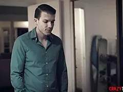 Milf stepmom helps teen 18+ stepson with a blowjob