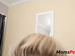 Blonde Stepmom Begs For Step Son's Cum To Get Pregnant In Pov.