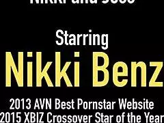 Big titty pornstars nikki benz and her brunette friend lick and finger each other in stockings