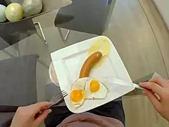 Is the stepmom giving mouth and ass to stepson in morning sex? I fuck my stepmom before breakfast in all holes and cum inside her.