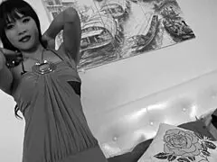 Asian teen sugar becomes brown fuck machine in intense anal play