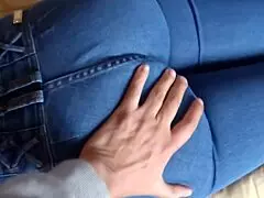 Stepson Caresses My Big Ass, Turning Me On So I Masturbate In Front Of Him