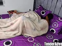 horny amateur sensual couple fucking on a sunday morning while church is on