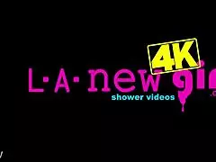 radiant teen 18+ blonde took a shower