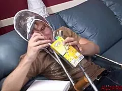 Nerdy guy and hot milf alana have wild sex