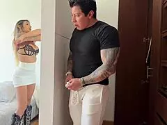 caught masturbating, i help my horny stepsister cum hard