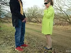 random stranger in pantyhose can't resist hard dick