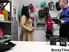 Busty brunette milf brianna bourbon fucks police officer on the desk at work