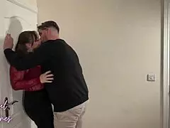 mature milf wife gets creampie while on phone with husband