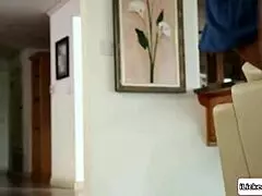 Stepmom sniffs stepdaughter's panties and licks her pussy