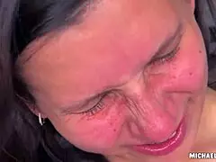 Stepson passionately fucks his busty stepmother's hairy cunt hard