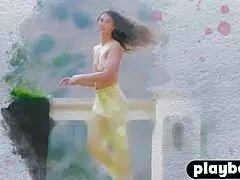 I exposed my stunning body while posing naked in the pool