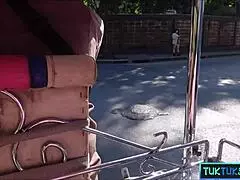 chubby thai milf amateur slut picked up for sex in a tuktuk