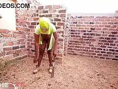 Big booty construction worker got fucked outdoor- part 1