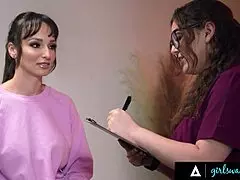 lexi luna subtly explores sensual massages with leana lovings and serene siren in intimate lesbian play