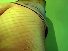 Italian Big Real Ass Artemisia Love Makes Her Ass Bounce Close Up In Fishnets For The Camera.