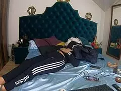 why is milfycalla masturbating and dancing in that skimpy lingerie, teasing her pussy and ass with every move?