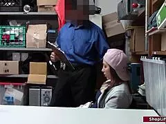 Brunette Shoplifter Caught and Banged