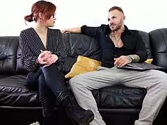 Petite German Redhead Lizzy Rose With Saggy Tits Fucks Landlord Hard