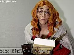 big n sexy britney goes to the library for a hot librarian blowjob and facial