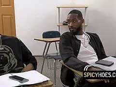 Curvy Milf Teacher Getting Hammered By Two Black Studs In The Classroom - Kenzie Love