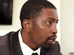 Petite assistant works under black boss