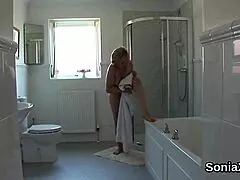 uk mature lady sonia exposes her big breasts in adulterous act.