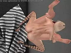 Blonde hammering on a redhead.