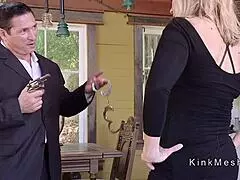 busty milf and teen bound tight for rough anal assfucking in bdsm 3some