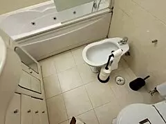 Wife Fucks Party Guest In Bathroom While Cuckold Watches!