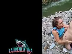 Madrastra venezolana gets raw outdoor sex by the river