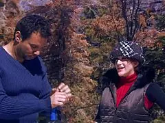 Why Fuck Brunette Milf Eve Lawrence Hard On Snow In Heels?