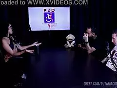 bia hot bares her tanned latina curves in sheer red lingerie during the wild porn cast brazil interview part 3