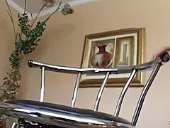 Blonde slut in fishnets gags on monster cocks during double anal dp doggystyle riding rough