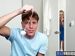 Nerdy Step Nephew Freeuses Busty Step Aunt's Tight Holes