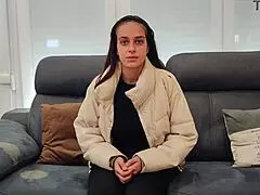 mysterious 18yo leyla kixx petite slut interview casting first time natural tits